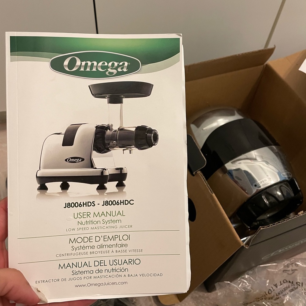 Omega® J8006HDC Chrome Ultimate Masticating Juicer and Nutrition System